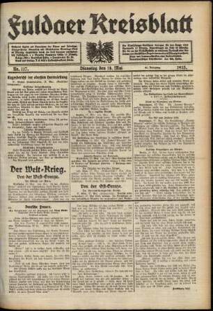 Ausgabe vom Dienstag, den 18. Mai 1915.
