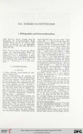 XII. Dürers Kunsttheorie