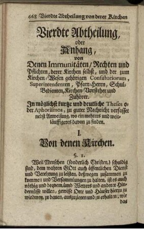 Vierdte Abtheilung.