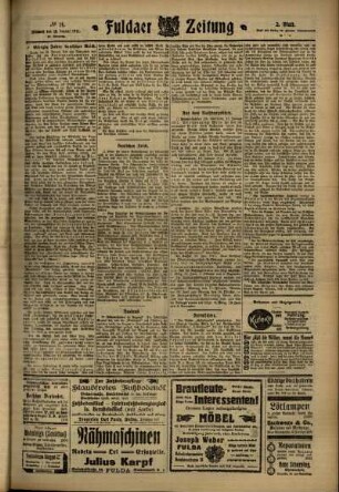 Zweite Ausgabe vom Mittwoch, den 18. Januar 1911.