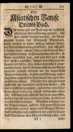 Der Asiatischen Banise Drittes Buch.