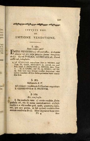 391-414, Titvlvs XXIV. De Emtione Venditione. Titvlvs XXV. De Locatione Condvctione. Titvlvs XXIV. De Societate.