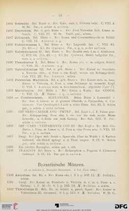 Byzantinische Münzen (Nr. 1500-1529)