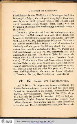 VII. Die Kessel der Lokomotiven