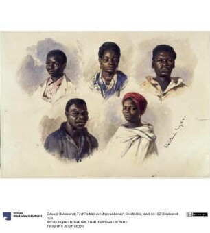 Fünf Porträts mit Afrobrasilianern, Brustbilder