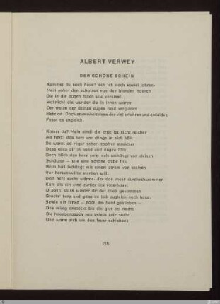 Der schöne Schein : [SW XV: keine Sigle]; [SW XV, S. 106-108/156-157] / Albert Verwey