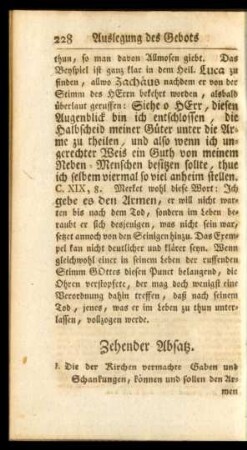 Zehender Absatz