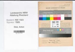 Entnazifizierung Anton Dick , geb. 20.05.1908 (Arbeiter)