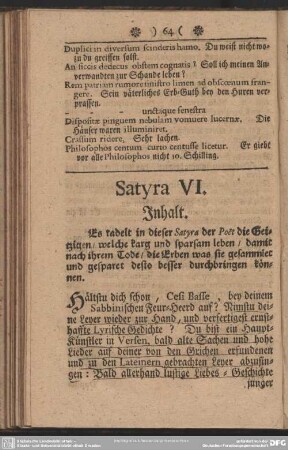 Satyra VI.