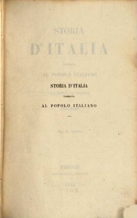 Storia d'Italia : (568 - 1815). 5,[1]