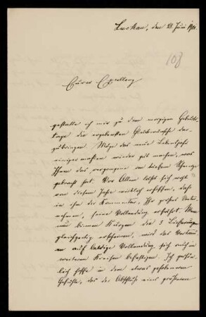 108: Brief von Friedrich Ritgen an Gottlieb Planck, Luckau (Landkreis Dahme-Spreewald), 23.6.1901