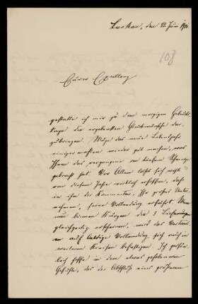 108: Brief von Friedrich Ritgen an Gottlieb Planck, Luckau (Landkreis Dahme-Spreewald), 23.6.1901