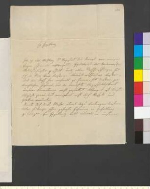 Brief von Klenze, Leo von an Goethe, Johann Wolfgang von