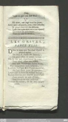 Les Grives. Fable XLII.