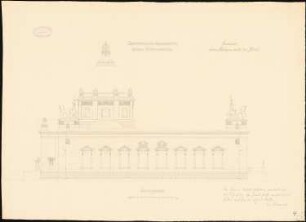 Kaiserpavillon für eine Weltausstellung: Seitenansicht 1:100