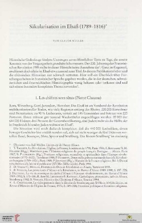 Säkularisation im Elsaß (1789-1816)