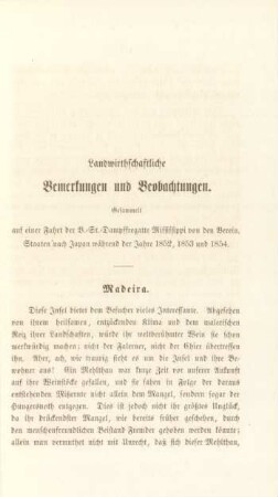 Landwirthschaftliche Bemerkungen und Beobachtungen