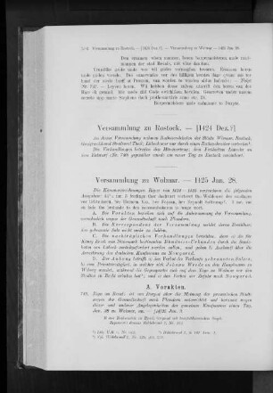 Versammlung zu Wolmar. - 1425 Jan. 28.