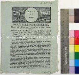 Nouvelles Officielles Déclaration du Roi 1.Mai 1814