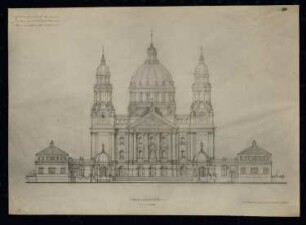Wallfahrtskirche, Luxemburg: Zeichnung, Fassadenansicht