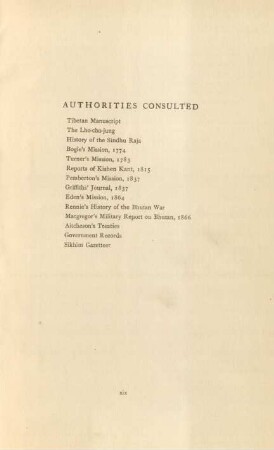 Authorities consulted