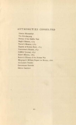 Authorities consulted