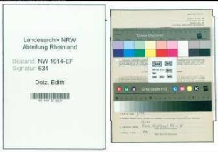Entnazifizierung Edith Dolz , geb. 11.06.1907 (Sekretaerin)