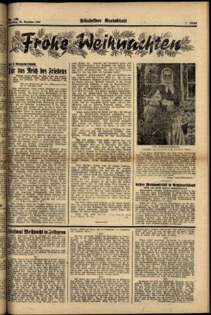 Zweite Ausgabe vom Dienstag, den 24. Dezember 1940.