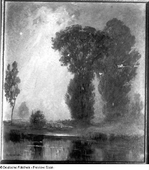 Morgen an der Röder. Öl, um 1930