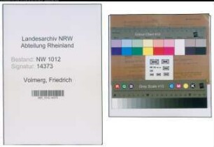 Entnazifizierung Friedrich Volmerg , geb. 24.01.1889 (Schulwesen)