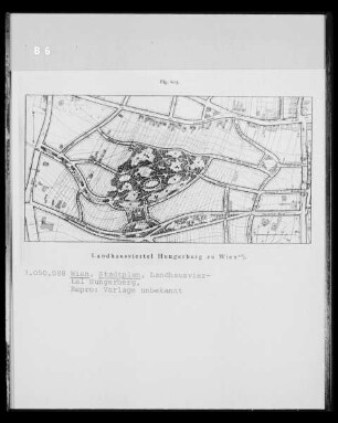 Stadtplan vom Wien: Landhausviertel Hungerberg