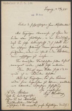 Brief an Friedrich Wilhelm Jähns : 24.03.1864