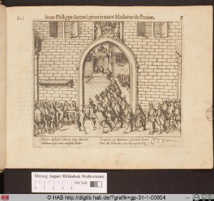 [Adlige der Niederlande überreichen eine Bittschrift an Margarete Herzogin von Parma]
