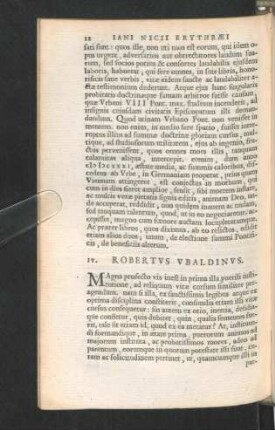 IV. Robertus Ubaldinus.