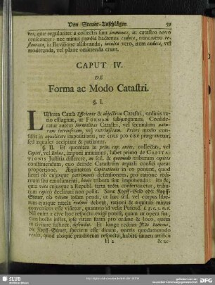 Caput IV. De Forma ac Modo Catastri