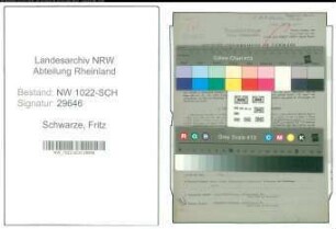 Entnazifizierung Fritz Schwarze , geb. 04.11.1891 (Kaufmann)