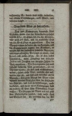 Von dem Alter zu heirathen.