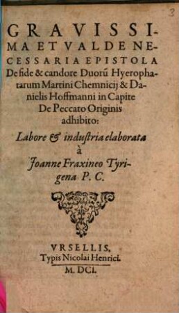 Gravissima et valde necessaria epistola de fide