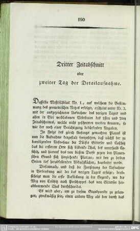 Dritter Zeitabschnitt oder zweiter Tag der Detailaufnahme
