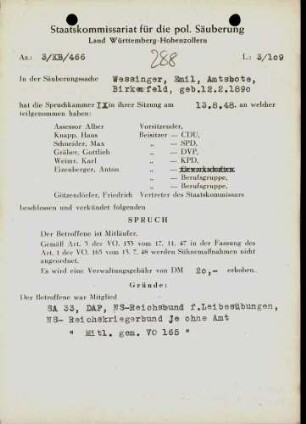 Wessinger, Emil