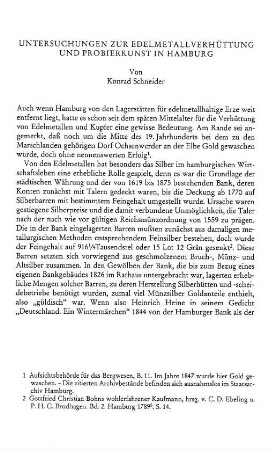 Untersuchungen zur Edelmetallverhüttung und Probierkunst in Hamburg