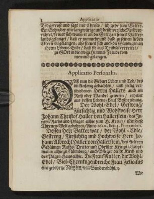 Applicatio Personalis.