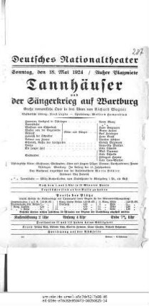 Tannhäuser und Der Sängerkrieg auf Wartburg