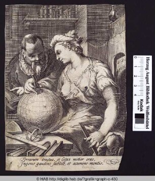 Mann und Frau mit einem Globus.
