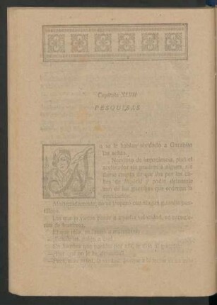 Capítulo XLVII - Pesquisas