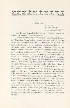 3. Was nun?