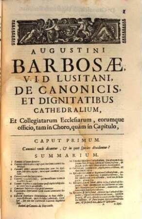 Tractatus de canonicis et dignitatibus ... cathedralium et collegiatarum ecclesiarum