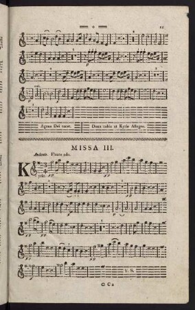 11-21, Flauto II., ou Clarinetto in C. Missa III. - Missa IV.