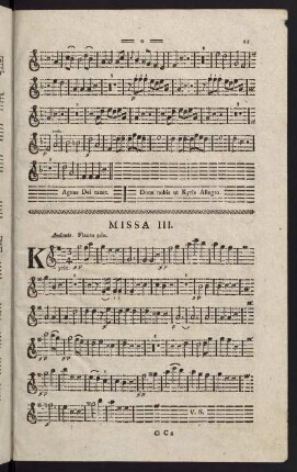 11-21, Flauto II., ou Clarinetto in C. Missa III. - Missa IV.