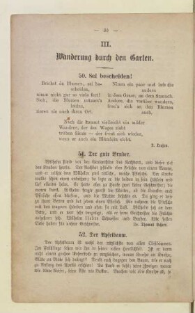 III. Wanderung durch den Garten